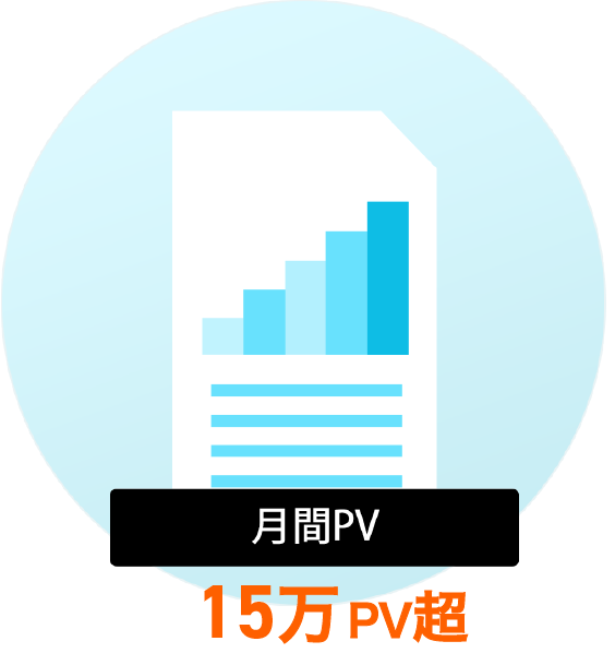月間PV15万PV超